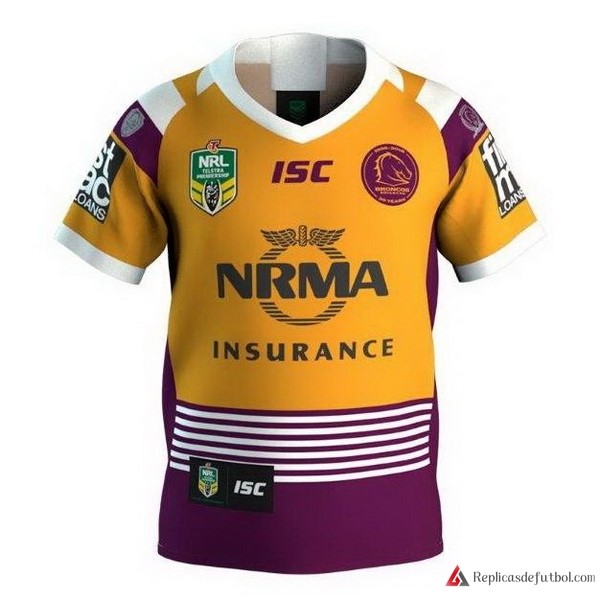 Camiseta Brisbane Broncos 30th Amarillo Rugby